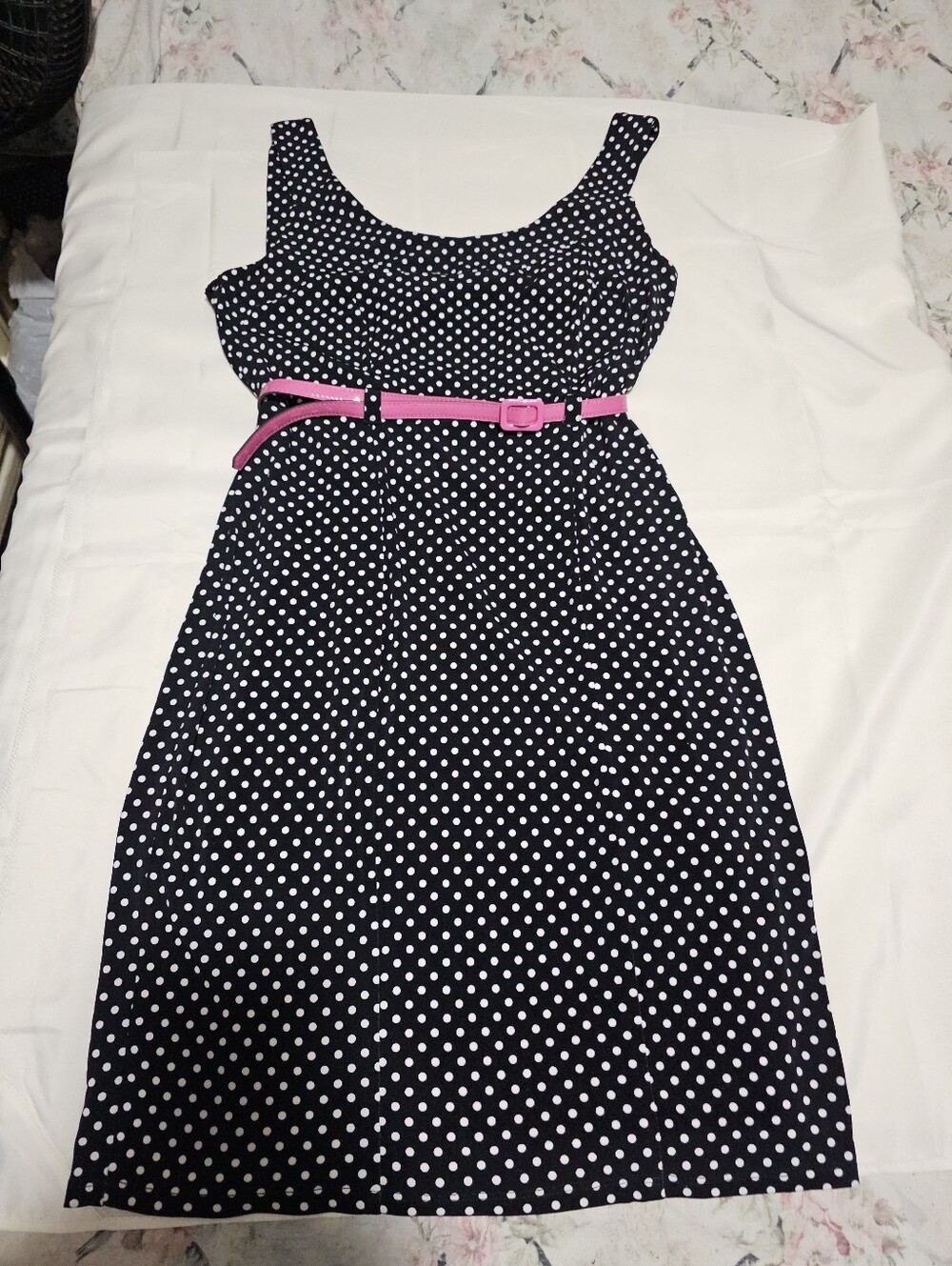Frank Lyman Black And White Polka Dot Dress Size 10
